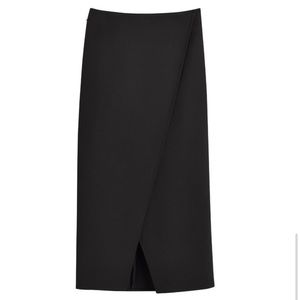 Cuyana Cotton Twill Paneled Skirt - Black